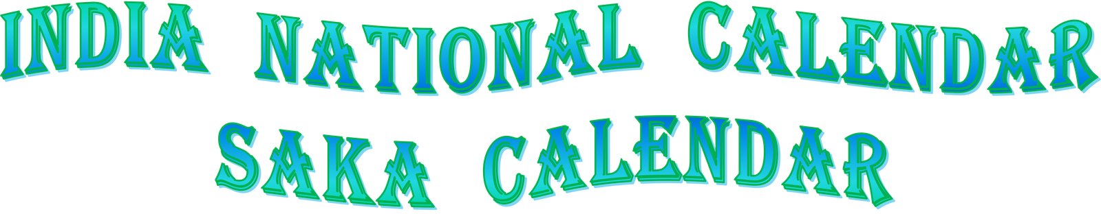 India National Capital Saka Calendar